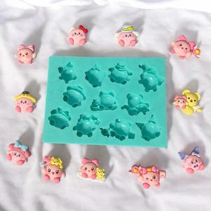 Silicone Cute Anime Video Game Character mold (sizes average 23x27 mm) (quality silicone, premium silicone, UV molds)