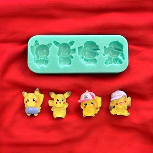 Silicone Cute Cartoon Character mold (sizes are in last picture) (quality silicone, premium silicone, UV molds)
