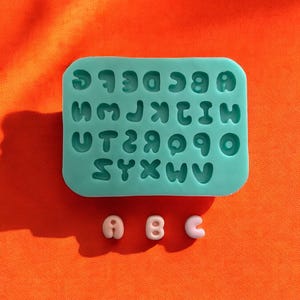Silicone Small Alphabet Mold (sizes are in third photo) (quality silicone, premium silicone, uv resin mold)