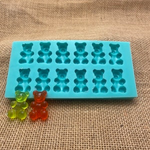 Gummy Bear Embeds 72 Cavity Silicone Mold 6085