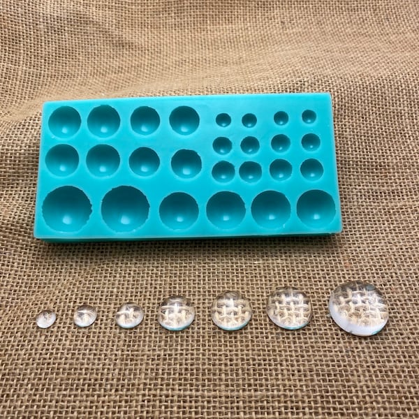 Silicone Variety High Dome Circle Flexible Mold (8 mm, 10 mm, 12 mm, 16 mm, 18 mm, 20 mm, 25 mm)