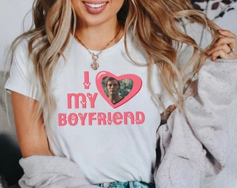 Camisa Sam Claflin, Camiseta de novio Sam Claflin, Regalo para fanático de Sam Claflin, Finnick, Me encanta la camisa de mi novio, Regalo de San Valentín para ella, Peeta