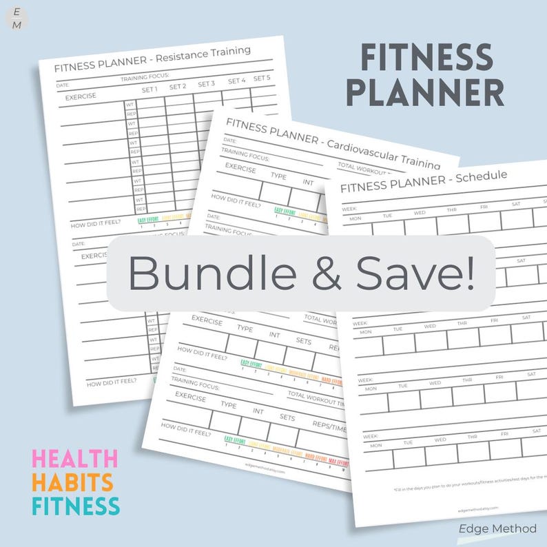 Strength Training Log Template | Resistance Workout Tracker | Printable ...
