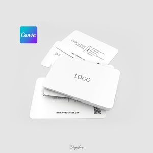 Editable Minimalist Business Card with QR Code | Business Card Template Canva | Business Card Minimalist | Instant Download | Canva