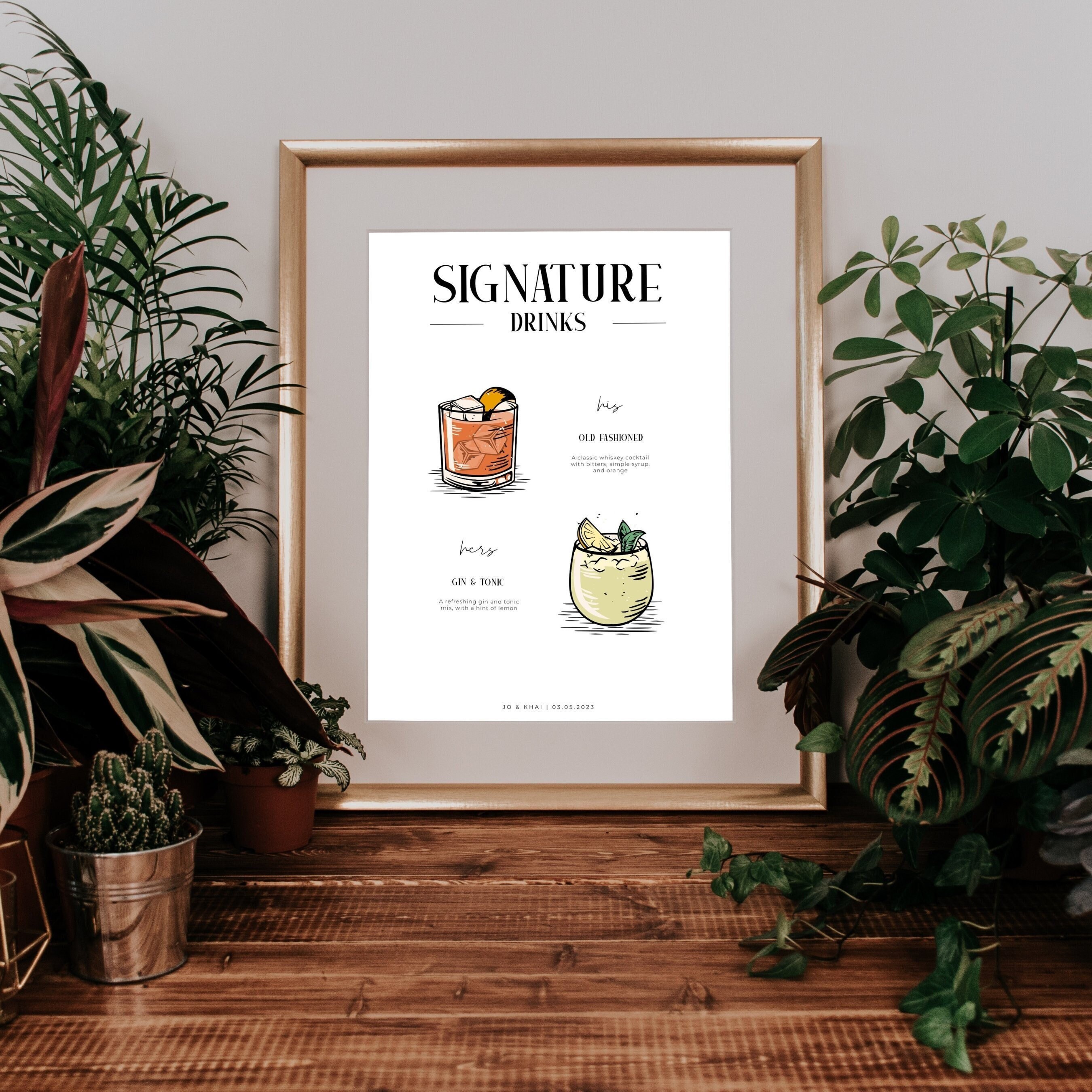 Editable Signature Drink Menu Bar Menu Sign Template - Etsy Australia