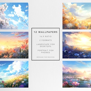 Aesthetic anime wallpaper flower wallpaper pretty phone wallpapers 4k wallpaper Tumblr desktop wallpaper sunrise background Lock Screen