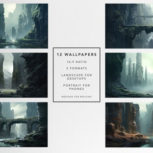 Fantasy Wallpaper Rocky Mountain Anime Wallpaper Handy Wallpaper 4k Desktop Hintergrund Landschaft Hintergrund Natur Konzept Kunst Lock Screen