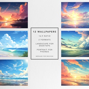 Beautiful anime wallpaper beach wallpaper colorful phone wallpapers 4k wallpaper desktop wallpaper sunrise sunset background Lock Screen