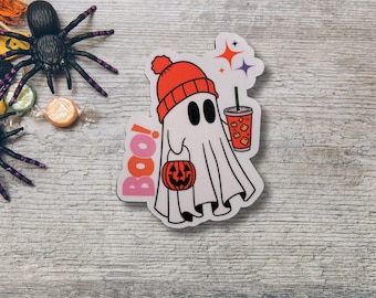 Halloween Boo, Ghost Sticker---Waterproof