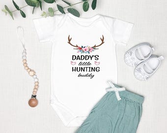 Daddy's Little Hunting Buddy Bodysuit: Baby Girl Gift