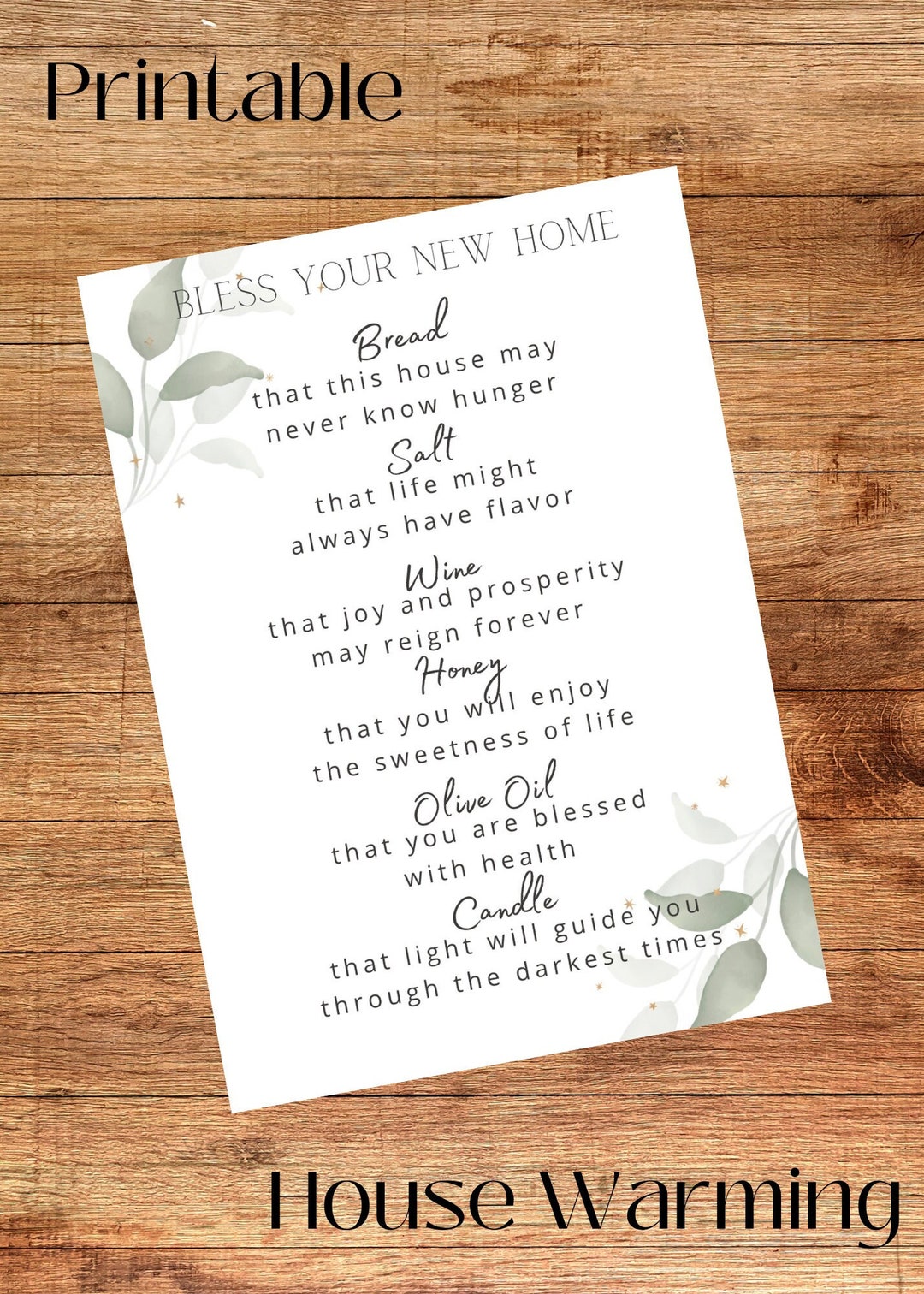 House Warming Blessing // New Home Gift // House Warming Gift // New