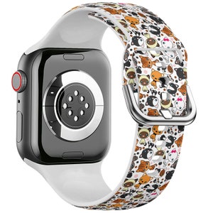 Cat Kitty Cat Cat Lover Silicone Band Laser Engraved Apple -  Hong Kong