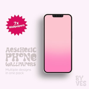 Aesthetic Gradient Phone Wallpapers, 7x Wallpapers, iPhone Wallpaper, Phone Background, Lock Screen, iOS Wallpaper, Design By Ves