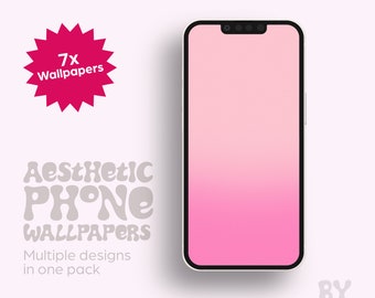 Estetiska Gradient Telefonbakgrunder, 7x Bakgrunder, iPhone Bakgrund, Telefonbakgrund, Låsskärm, iOS Bakgrund, Design Av Ves