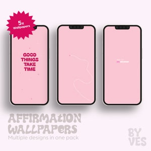 Motivational Quote Wallpapers, 5x Wallpapers, iPhone Wallpaper, Digital Download, Phone Background, Cute Aesthetic, Design By Ves