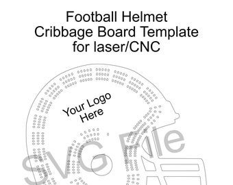 Football Helmet Crib Board Template - SVG file for CNC/Laser