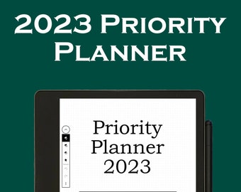 2023 Priority Planning Journal - Digital Journal optimized for Kindle Scribe
