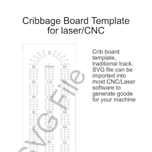 Cribbage Board Template SVG file for CNC and Laser