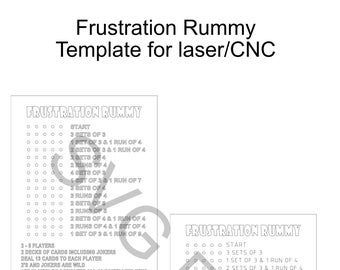 Frustration Rummy Template. SVG files for CNC and Laser