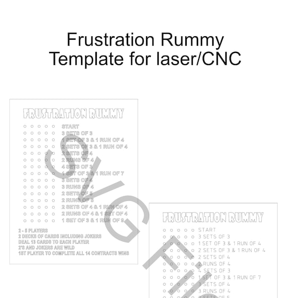 Modèle de rami de frustration. Fichiers SVG pour CNC et Laser