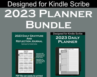 Hyperlinked and Interactive: 2023 Digital Planner Bundle for Kindle Scribe and other devices - PDF Digital Download