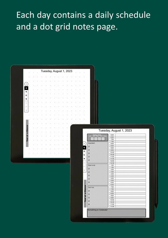 2023 Daily Planner Digital PDF Planner for Kindle Scribe -  Canada