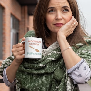 Wood Spoon Survivor coffee mug, 11oz