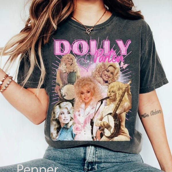 vintage Dolly Parton Country Music Fan Nashville Chemise, Chemises de musique country, Cadeaux de famille Jolly, Sweat-shirt Cowboys, Chemise Queen Dolly Parton