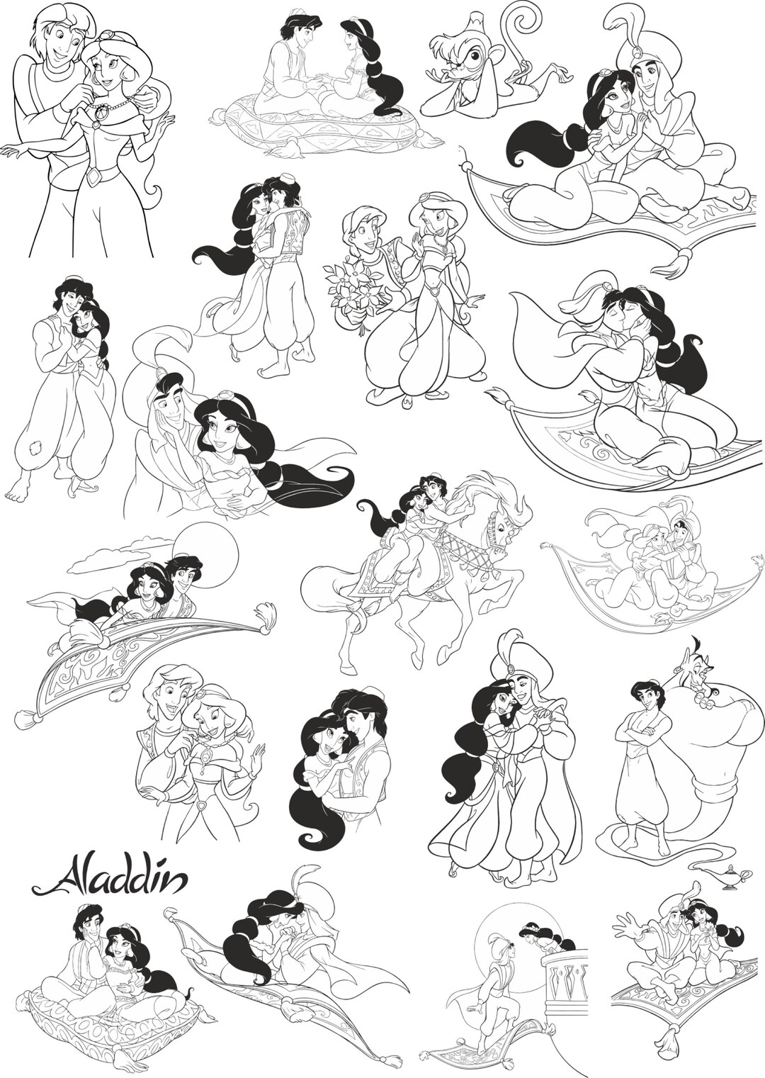 Aladdin Svg Images, Aladdin Clipart, Svg Files, Vector Files, Cricut ...