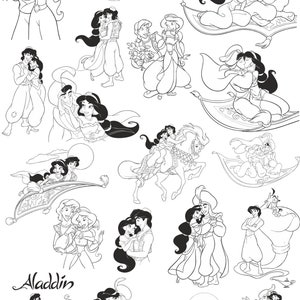 Aladdin svg Immagini, Aladdin clipart, file svg, file vettoriali, Cricut SVG, file di taglio SVG, Immagini aliene per tazze e magliette, design SVG