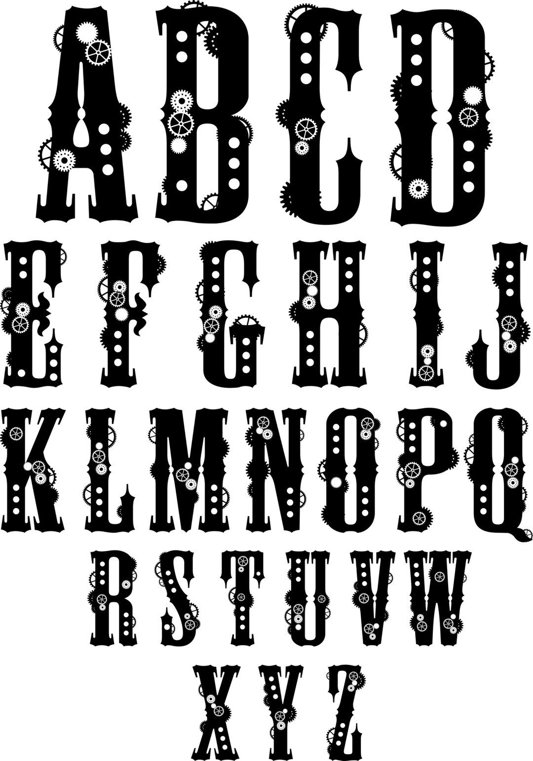 Alphabet Svg, Alphabet Clipart, Alphabet Svg File, Vector File