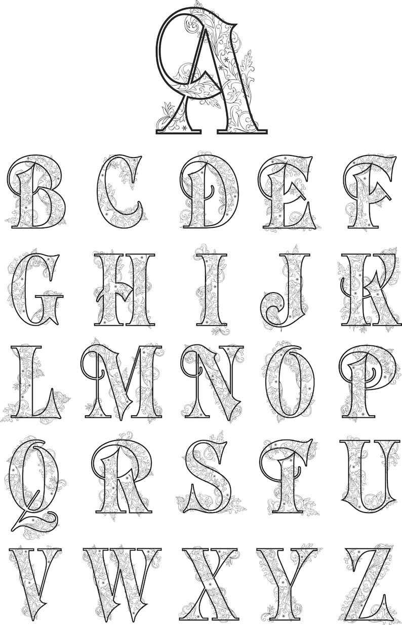 Alphabet Svg, Alphabet Clipart, Alphabet Svg File, Vector File