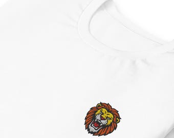 Lion Unisex T-Shirt - Bold Besticktes T-Shirt in mehreren Farben
