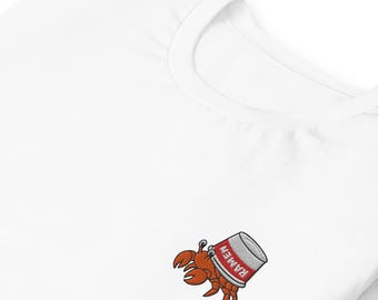 Ramen Hermit Crab T-Shirt - Unisex T-Shirt mit gesticktem Design (mehrfarbige Optionen)