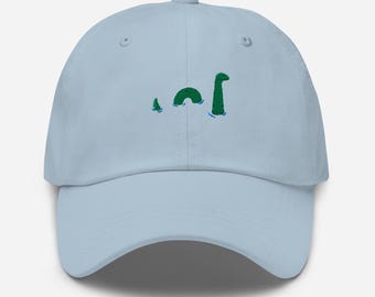 Loch Ness Monster Kappe, Baseballkappe, Embroidery Dad Hat, unisex, verstellbar - mehrere Farben