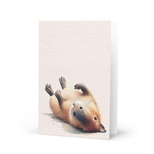 Biglietto d&#39;auguri Capibara (compleanno, anniversario, laurea, San Valentino, Natale)
