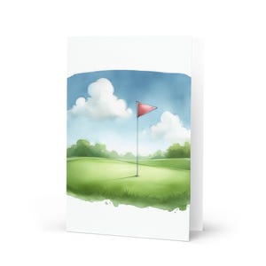 Biglietto d'auguri per il golf, stampa simpatico cartone animato, buon compleanno/anniversario/capodanno/Natale/celebrazione
