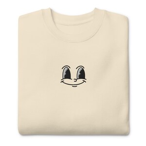 Sudadera premium unisex con cara de dibujos animados descarada, suéter estilo manguera de goma kawaii, regalo acogedor de dibujos animados vintage, jersey retro estético