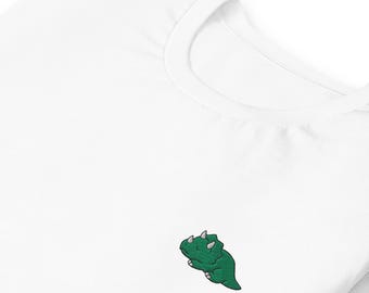 Unisex Dinosaurier T-Shirt - Gesticktes T-Shirt in mehreren Farben