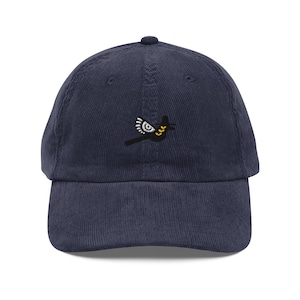 Inspired Kpop Demon Hunter Embroidered Hat • Bird Corduroy Cap • Y2K Korean Streetwear Aesthetic • Unisex Gift • Alt Grunge Hat