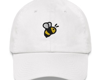Bee cap, baseball cap, embroidery, dad hat, unisex, adjustable - multiple colours