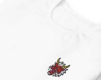Unisex Chinese Dragon T-Shirt - Gesticktes T-Shirt in mehreren Farben
