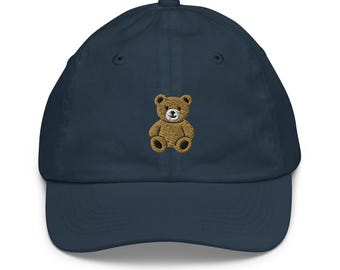 Kids Teddy Bear Embroidered Cap – Cute Adjustable Hat for  display picture 2
