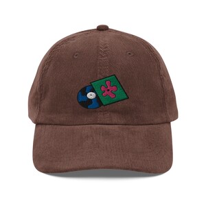 Record cap, vintage corduroy cap, embroidery, dad hat, unisex, adjustable - multiple colours