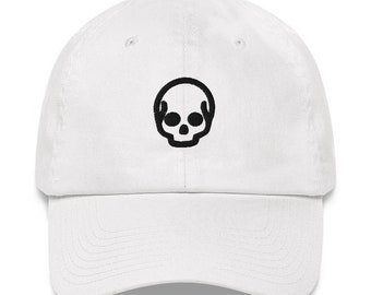 Skull hat, embroidery, halloween, baseball cap, unisex, gift option