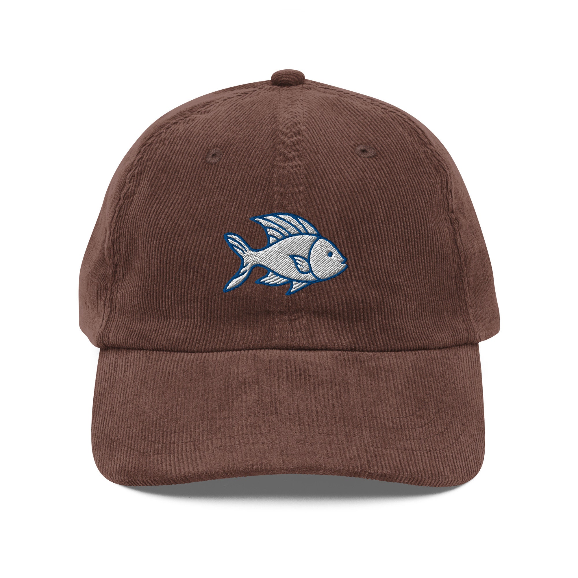 Fish Cap, Vintage Corduroy Cap, Embroidery, Dad Hat, Unisex  display picture 3