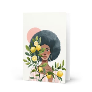 Wenskaart citroen, leuke cartoonprint, gefeliciteerd met je verjaardag/jubileum/nieuwjaar/kerst/viering!