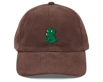 Vintage Cord Dinosaurier-Kappe - Unisex verstellbare Mütze in verschiedenen Farben