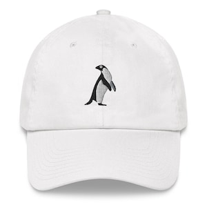Adelie Penguin Hat, embroidery, nature, baseball cap, unisex, multi colour