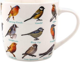 L&P British Wildlife Birds Nature Fine China Mug Coffee Tea Cup Gift Boxed